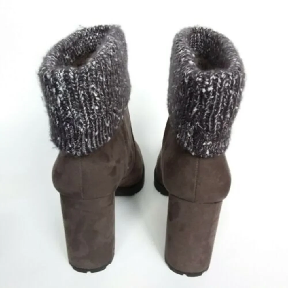 Circus Sam Edelman Carter Faux Suede Sweater Top Boots 10